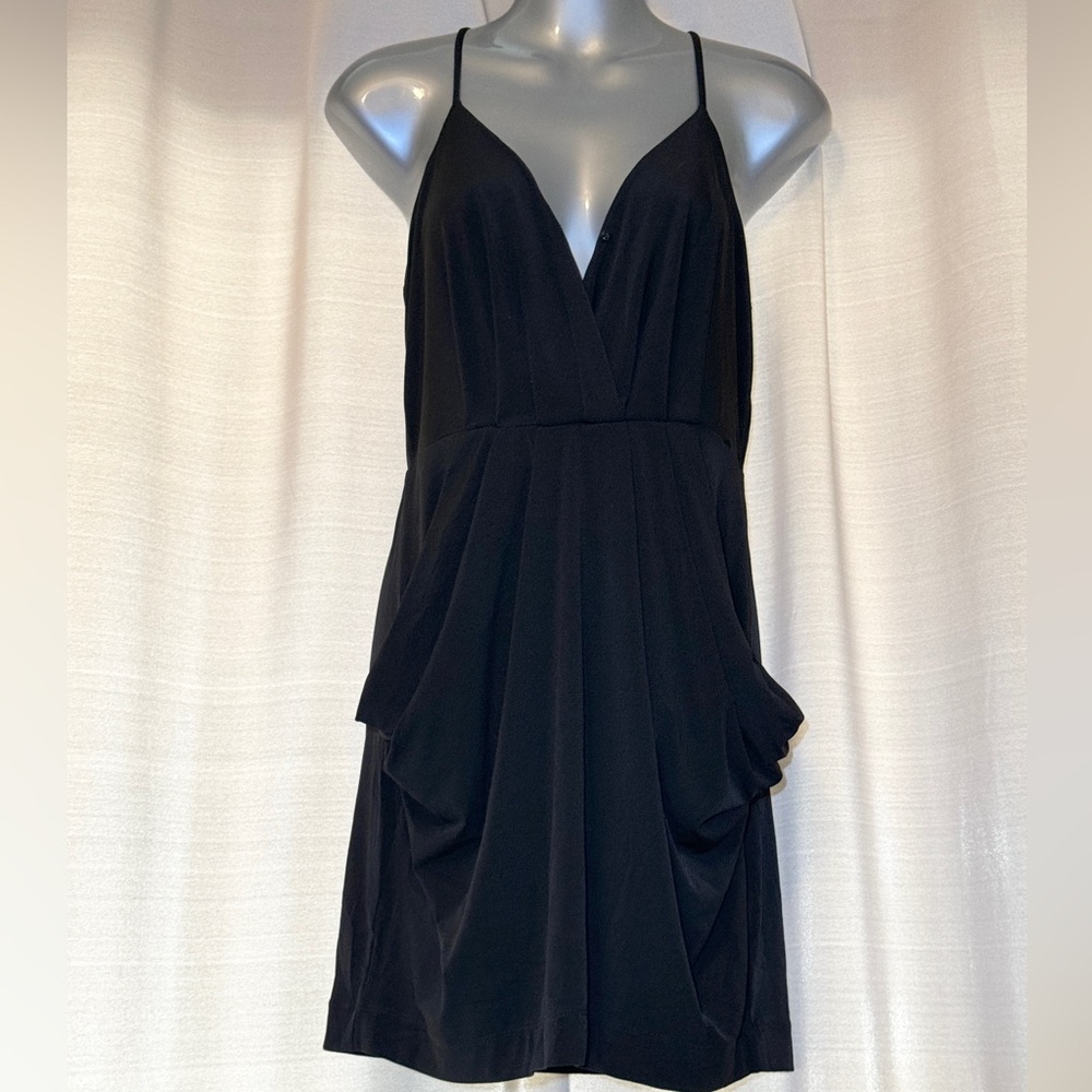 BCBGeneration medium black racer back mini dress with pockets